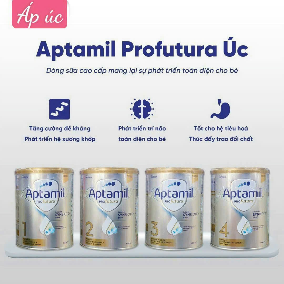 Sữa bột Aptamil Profutura Úc - số 4 hộp 900g (từ 2 tuổi)